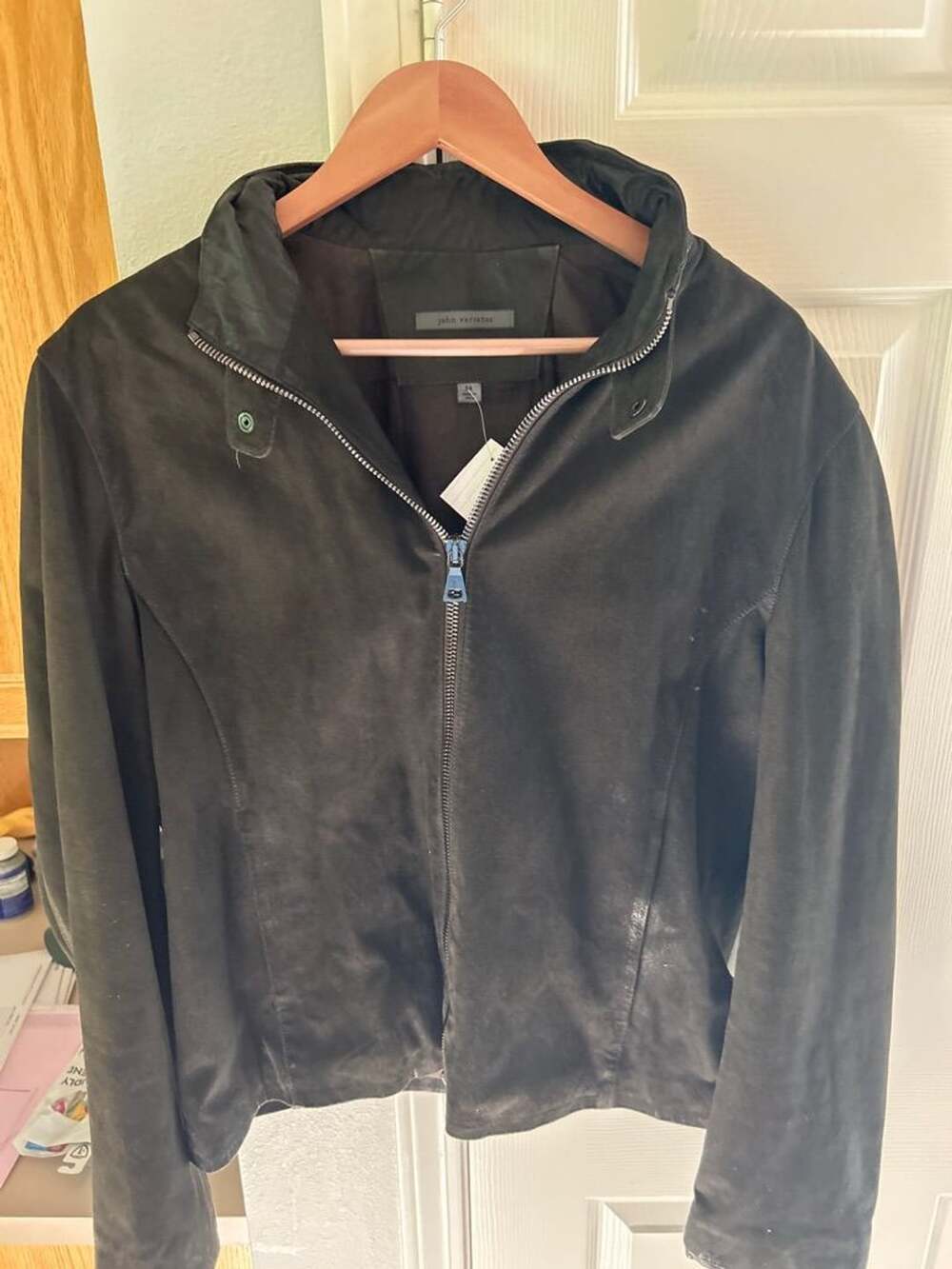 John Varvatos Suede Zip Jacket Size 50